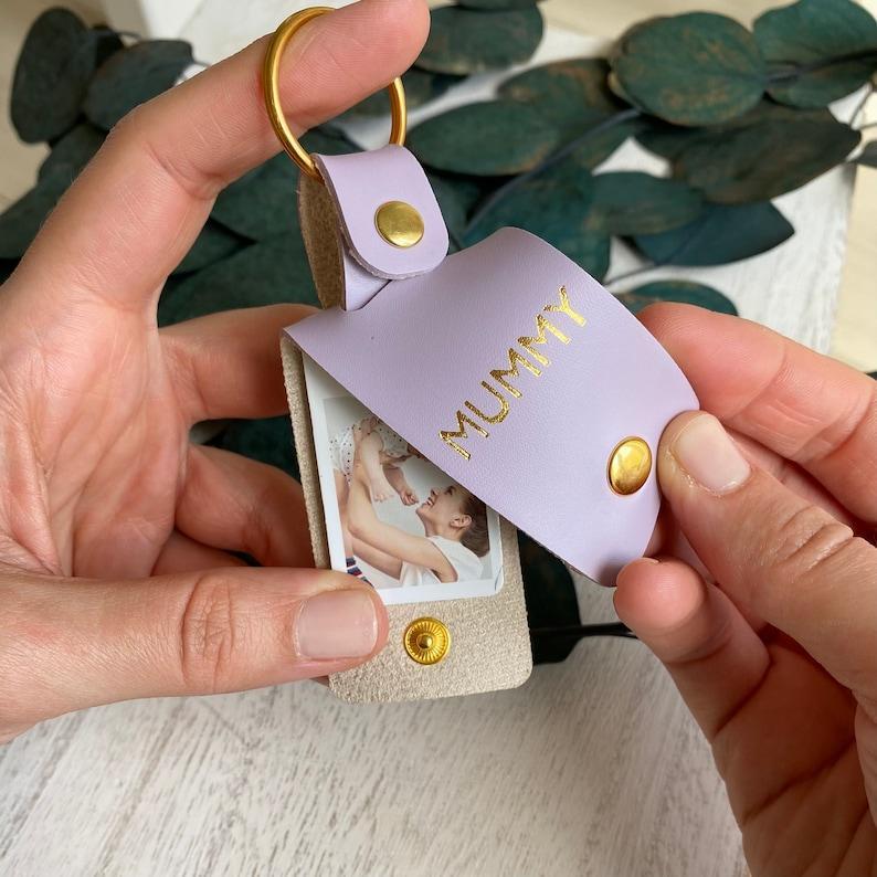 Personalized Mummy Photo Leather Keyring Custom Mom Gift Leather Photo Keyring for Mom Custom Photo Leather Keyring Mother's Day Gifts