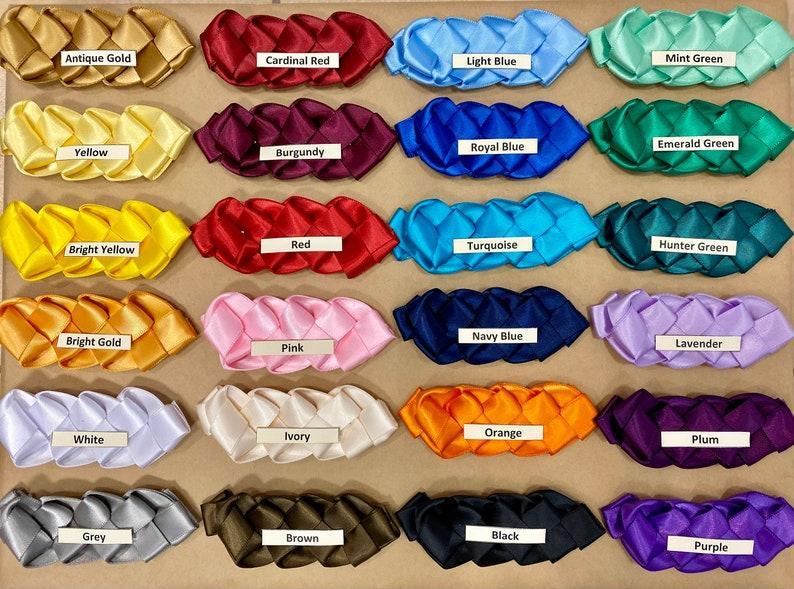 Braided 7/8" Ribbon Leis for Graduation/personalized name/ school colors #093