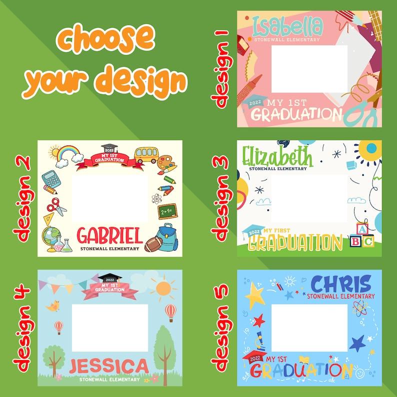 Custom MY 1ST GRADUATION Photo Frame Personalized Preschool Kindergarten Graduation Gift