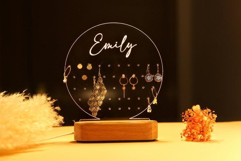 Custom Acrylic Earring Display - Heart Earring Holder for Her - Earring Stand - Gift for Girlfriend or Wife - Acrylic Earring Organizer