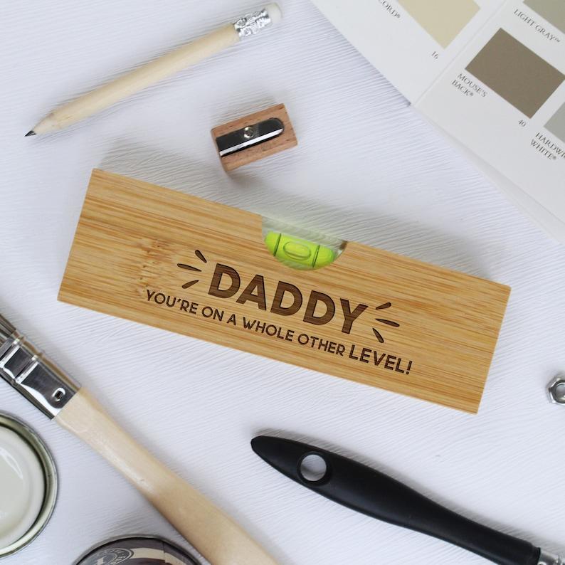 2 in 1 Personalised Wooden Spirit Level Bottle Opener for Dad You're On A Whole Other Level Multi Tool DIY Multitool Father's Day Gifts