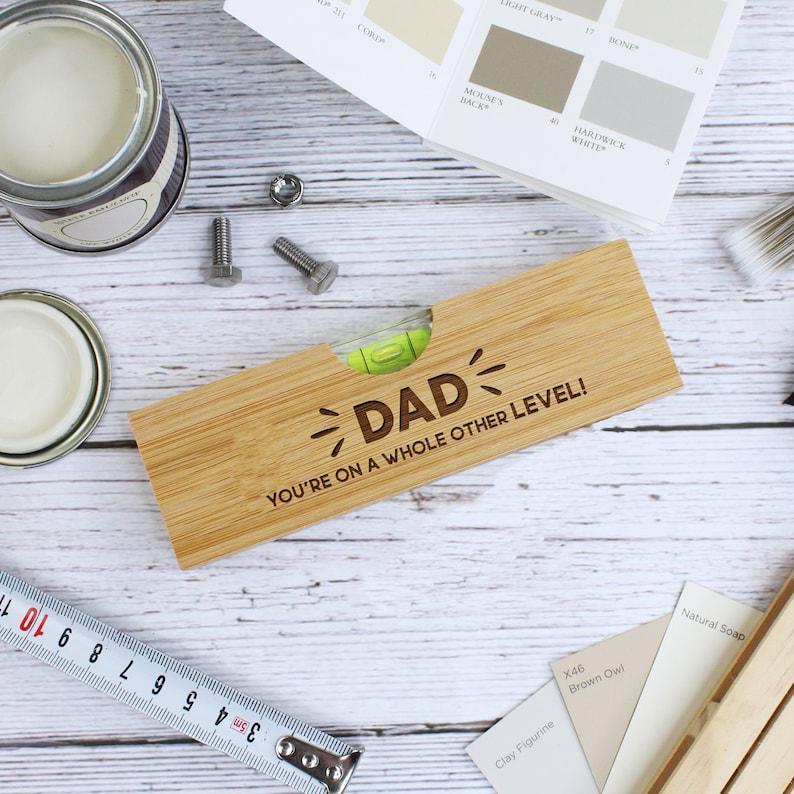 2 in 1 Personalised Wooden Spirit Level Bottle Opener for Dad You're On A Whole Other Level Multi Tool DIY Multitool Father's Day Gifts