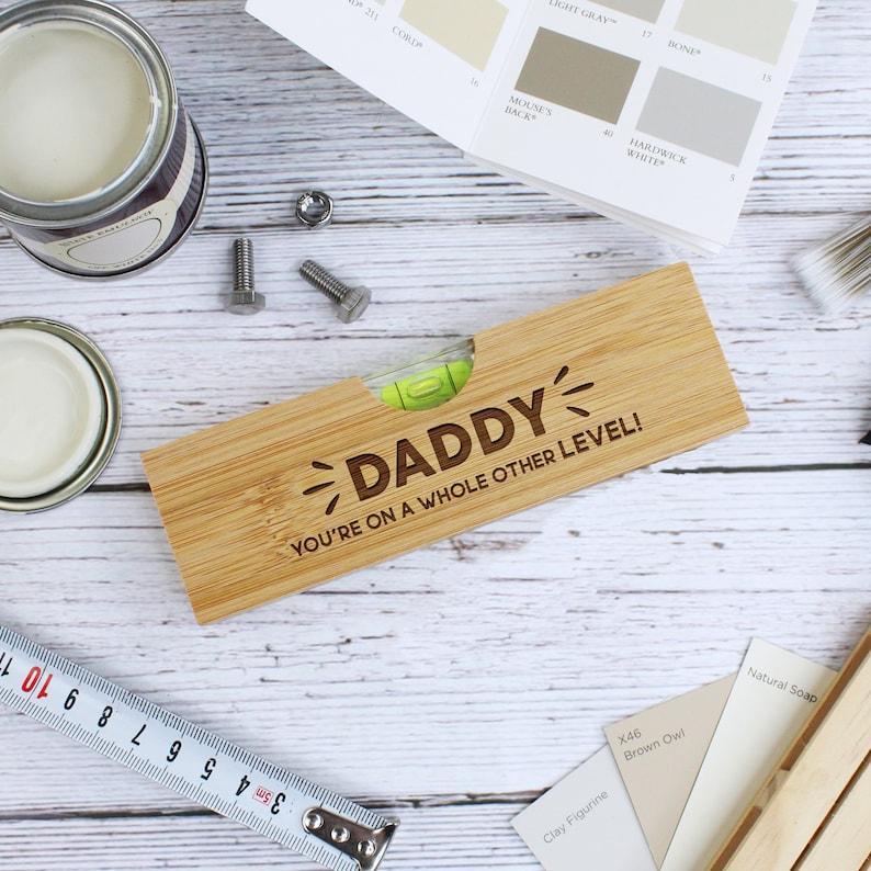 2 in 1 Personalised Wooden Spirit Level Bottle Opener for Dad You're On A Whole Other Level Multi Tool DIY Multitool Father's Day Gifts