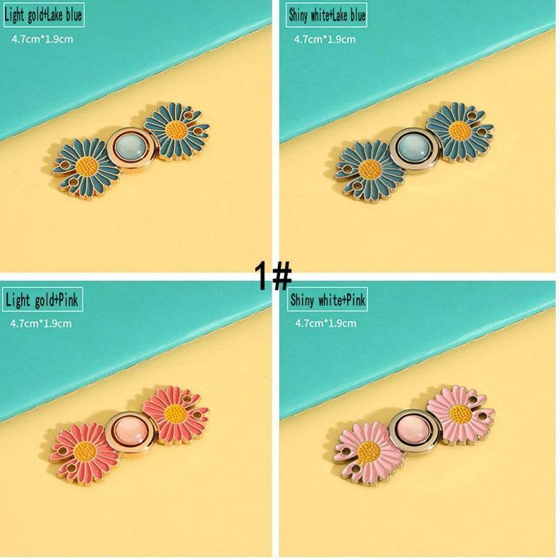 Jeans Waist Button Buckle-2Pcs Waistband Tightener Adjuster Sewing Hook and Eye Clip Clasp Pins for Pant/Skirt/Collar