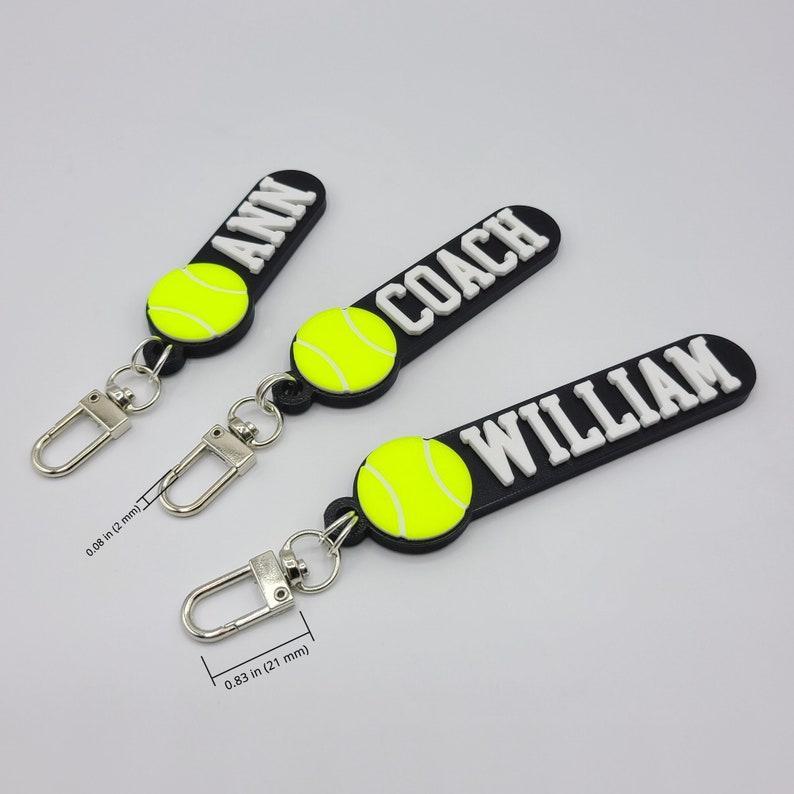 Personalized 3D-Printed Tennis Ball Keychain Custom Tennis Ball Keychain 3D Printed Name Keyring