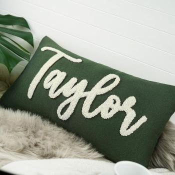 Custom Embroidered Pillow Cover Personalized Gift, Home Decor, Anniversary Gift, Boyfriend Gift Idea, Birthday Gift for Him, Custom Throw Pillow Case
