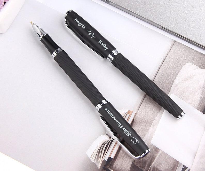 Personalized Engraved Metal Business Pen - Custom Executive Pen, Professional Gift for Graduation, Corporate GiftMake a lasting impression with this sleek and sophisticated personalized engraved metal business pen. Crafted with a premium metal finish, thi