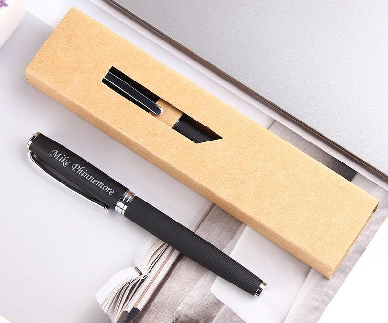 Personalized Engraved Metal Business Pen - Custom Executive Pen, Professional Gift for Graduation, Corporate GiftMake a lasting impression with this sleek and sophisticated personalized engraved metal business pen. Crafted with a premium metal finish, thi