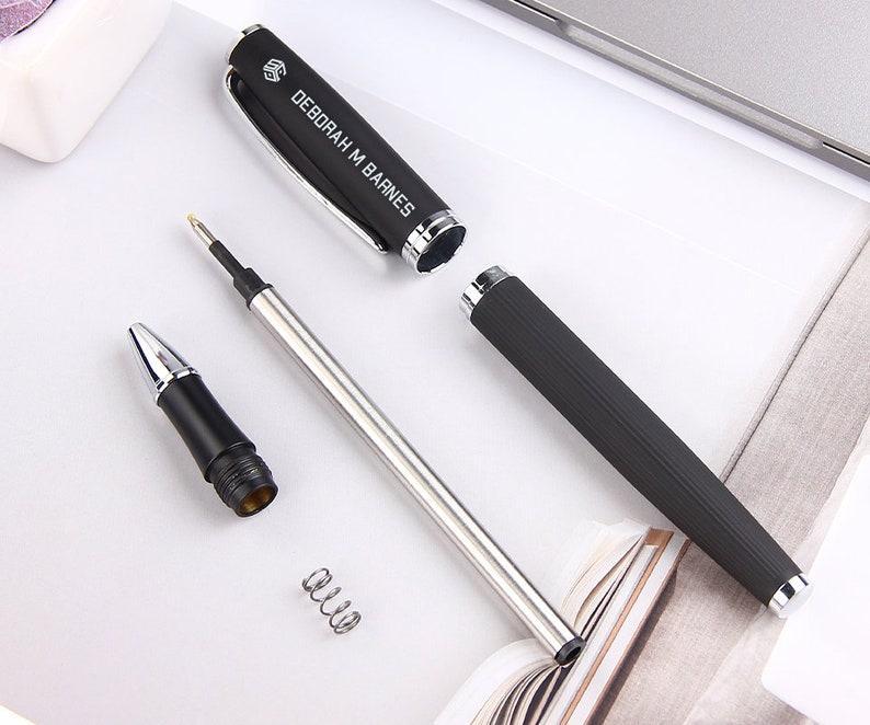 Personalized Engraved Metal Business Pen - Custom Executive Pen, Professional Gift for Graduation, Corporate GiftMake a lasting impression with this sleek and sophisticated personalized engraved metal business pen. Crafted with a premium metal finish, thi