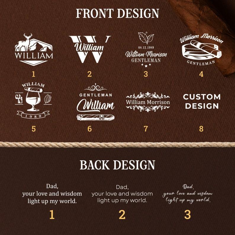 Personalized Leather Cigar Case Custom Engraved Cigar Holder Premium Leather Gift for Cigar Lovers