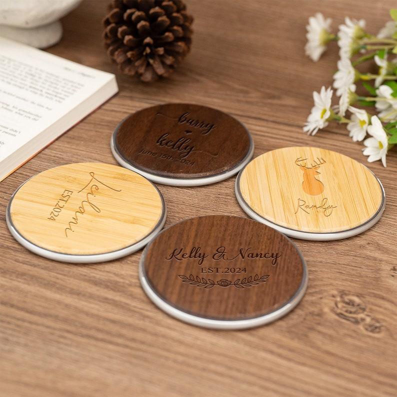 Personalized Engraved Wireless Charger Custom Name & Message Charger Custom Name Wireless Charging Pad Engraved Qi Charger Gift