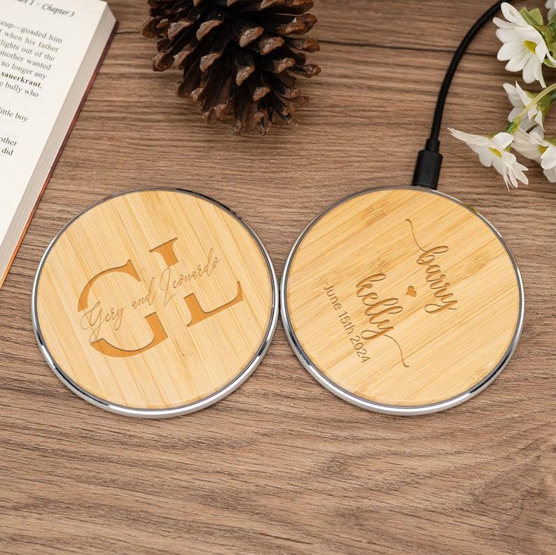 Personalized Engraved Wireless Charger Custom Name & Message Charger Custom Name Wireless Charging Pad Engraved Qi Charger Gift