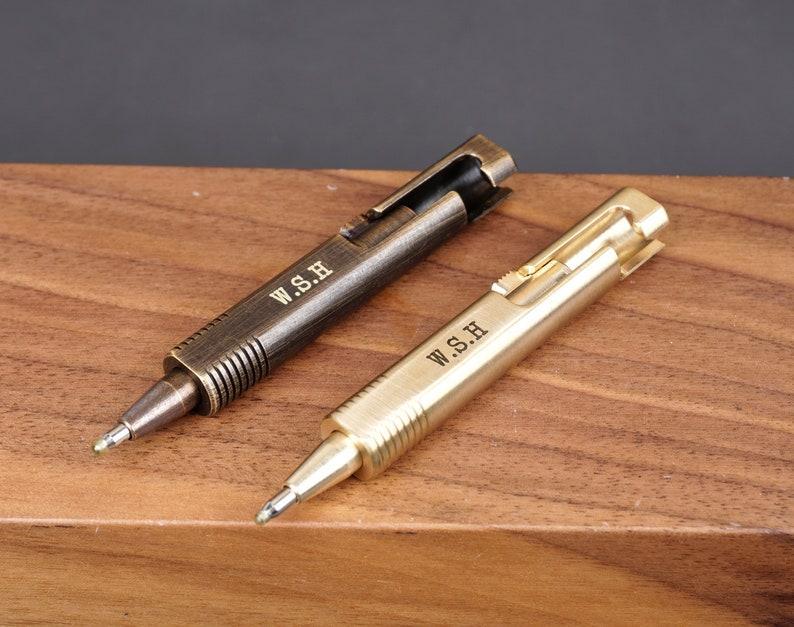 Personalized Engraved Mini Brass Pens - Custom Pocket Pen, Unique Gift for Him or Her, Graduation Gift