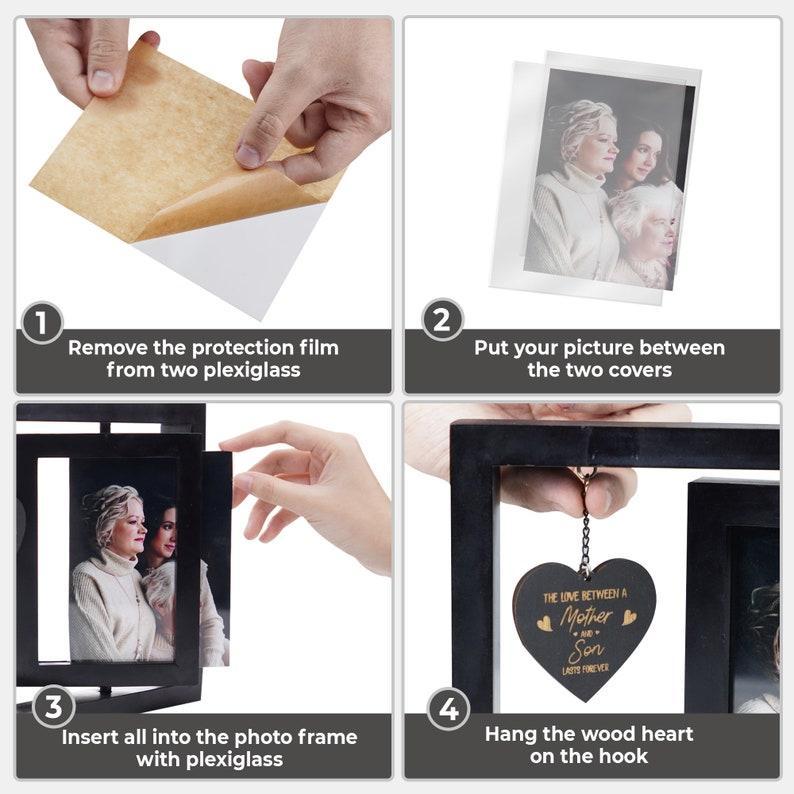 Mom Picture Frame Display Mother Gift From Daughter Gift For Mom Gift for Mother in Law Rotating Photo