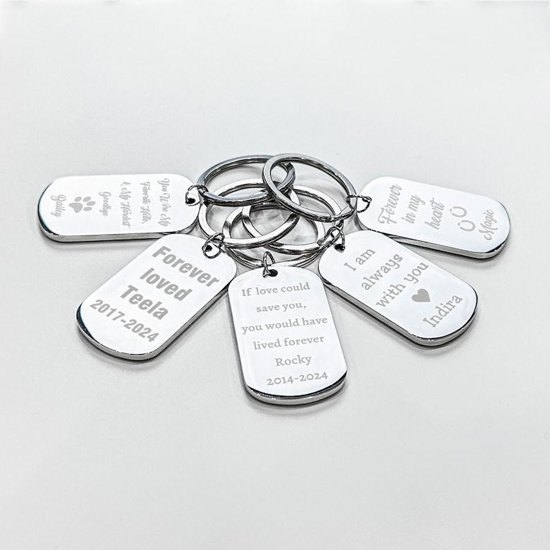 Custom Cat Photo Keyring Personalized Pet Picture Keychain Pet Memorial Gift Engraved Pet Name Key Chain