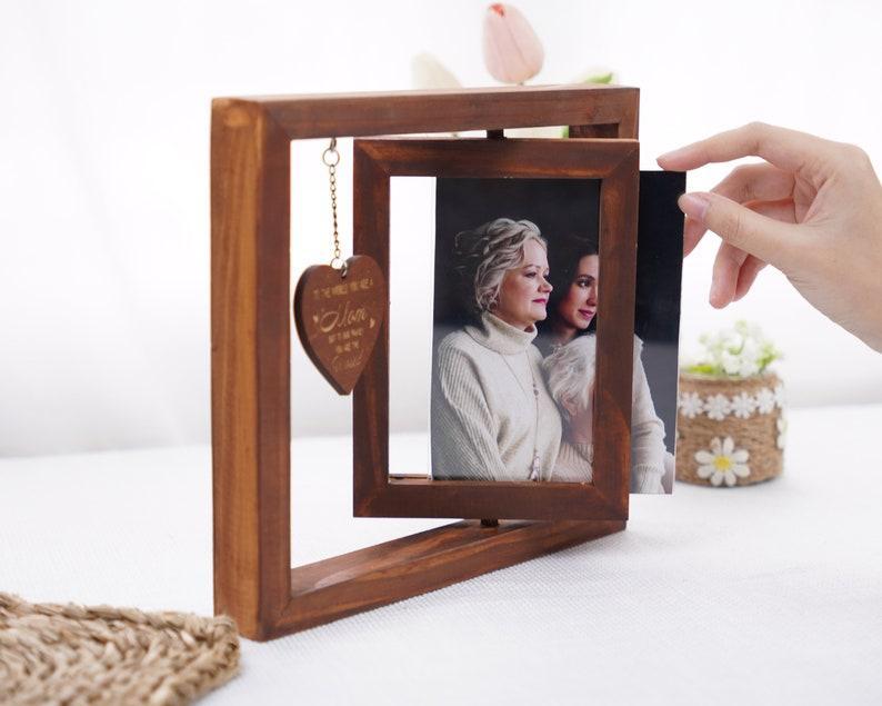 Mom Picture Frame Display Mother Gift From Daughter Gift For Mom Gift for Mother in Law Rotating Photo