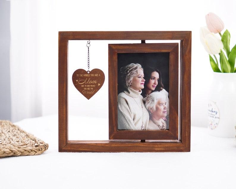 Mom Picture Frame Display Mother Gift From Daughter Gift For Mom Gift for Mother in Law Rotating Photo