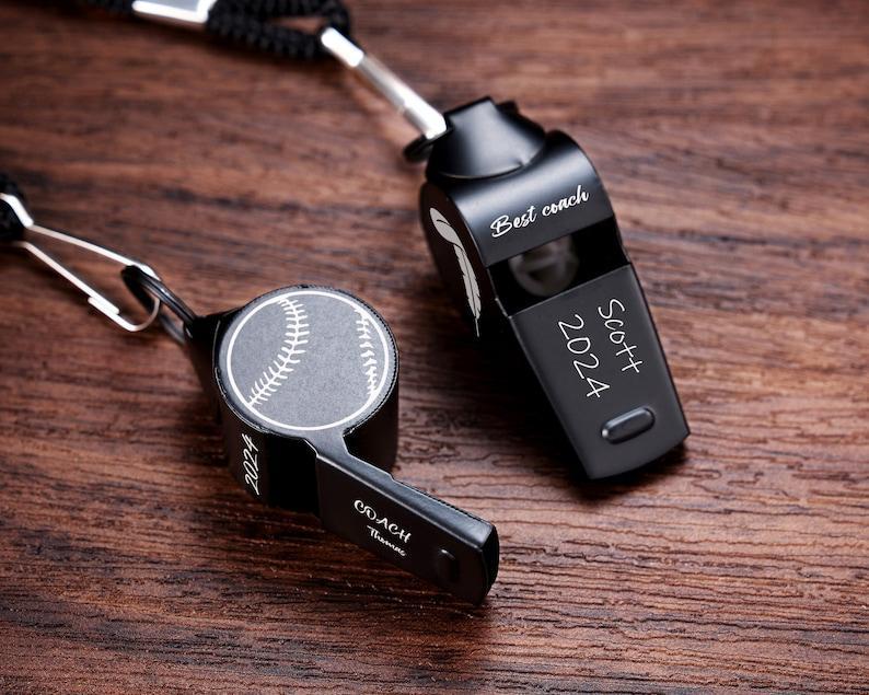 Personalised Whistle with Engraving, Custom Sport Gift for Football Basketball Volleyball Soccer Baseball Coach, Teacher Appreciation Gift - namenecklace