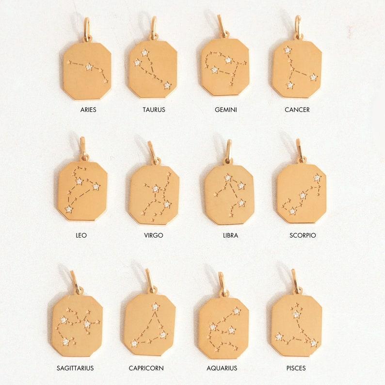 Custom Constellation Necklace - Personalized Zodiac & Horoscope Jewelry - Engraved Celestial Gift