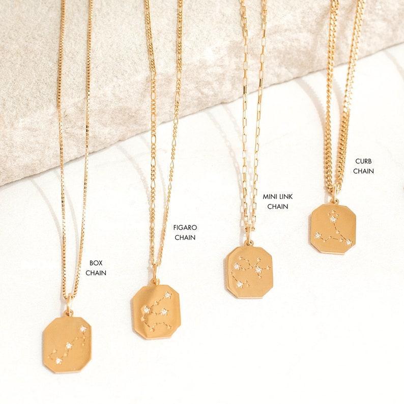 Custom Constellation Necklace - Personalized Zodiac & Horoscope Jewelry - Engraved Celestial Gift