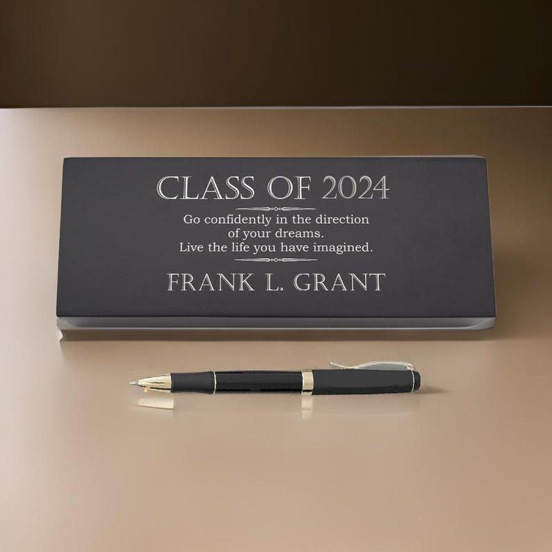 Engraved Graduation Pen with Wooden Case Set Class of 2025- Personalized Graduation Gift for Him / for Her / For Boyfriend
