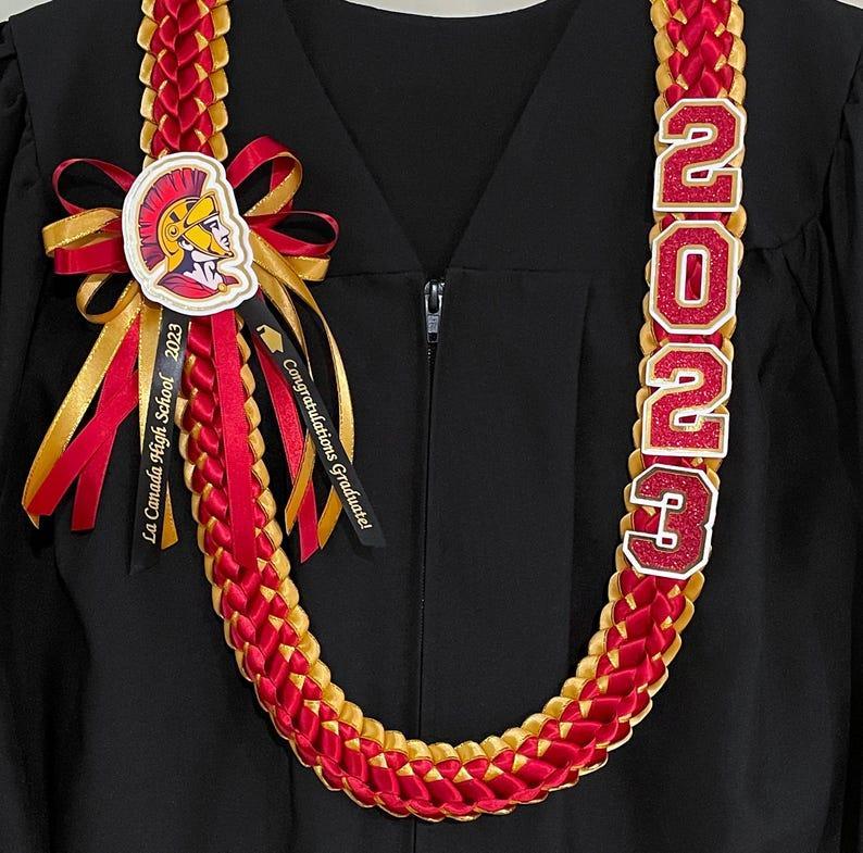 Graduation Lei - customized to any college or high school logo & color