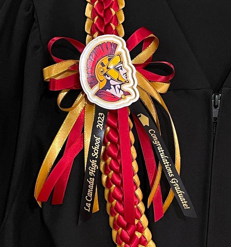 Graduation Lei - customized to any college or high school logo & color
