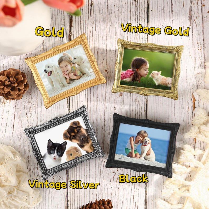 Custom Photo Fridge Magnets -Personalized Family Photos, Pet Photo Magnet Fridge Magnets Vintage 3D Photo Frames -Magnet Art - Vintage Decor