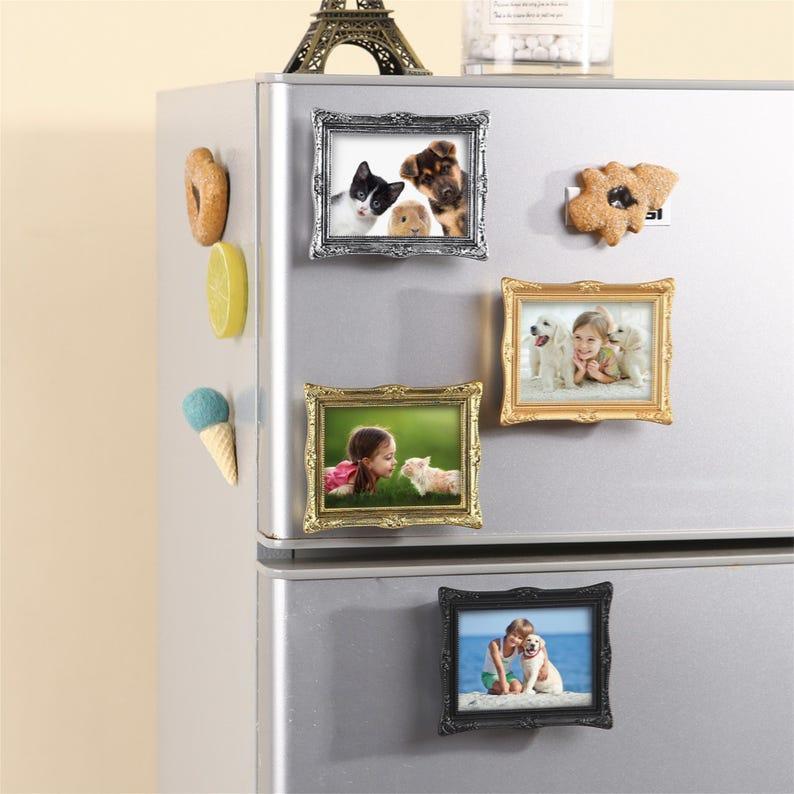 Custom Photo Fridge Magnets -Personalized Family Photos, Pet Photo Magnet Fridge Magnets Vintage 3D Photo Frames -Magnet Art - Vintage Decor