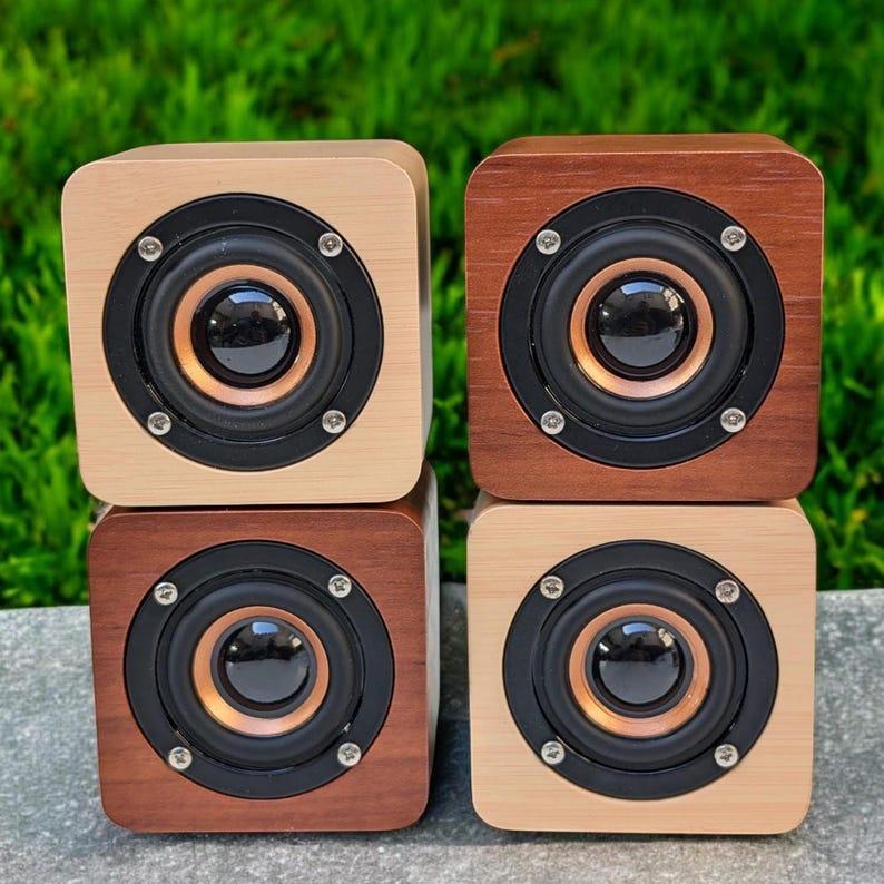 Groomsmen Gifts Personalized Bluetooth Speaker Bridesmaid Gifts Custom Portable Rechargeable Bluetooth Speaker  Mini Wood Speaker