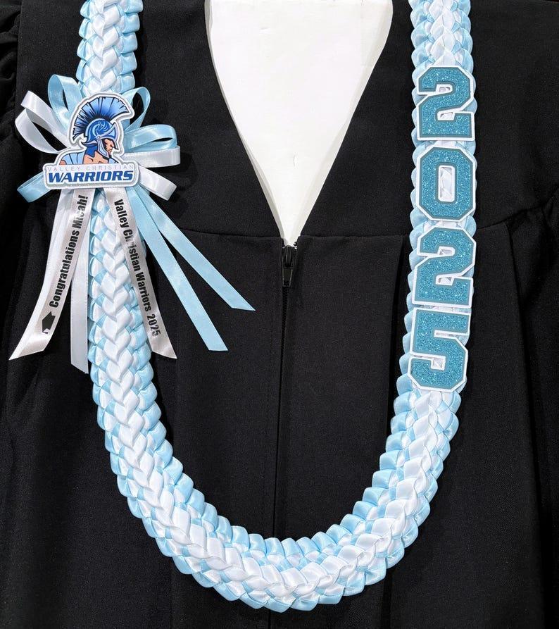 Graduation Lei - customized to any college or high school logo & color
