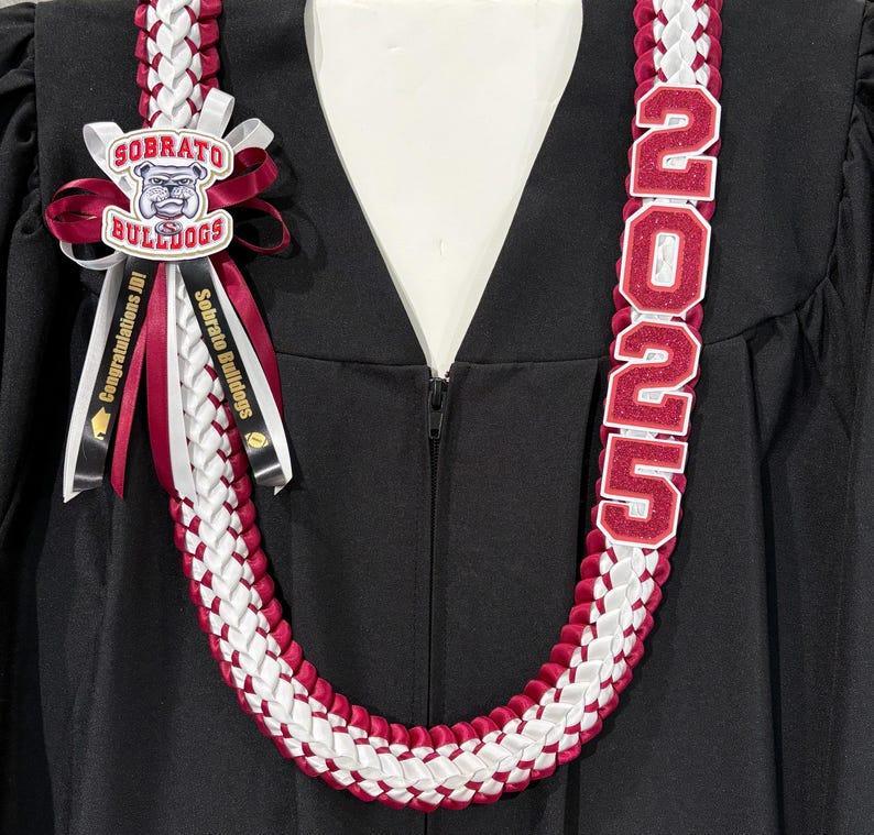 Graduation Lei - customized to any college or high school logo & color