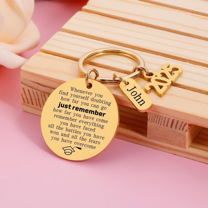 Personalized Graduation Keychain, Graduation Gift for Her, Gift for Him, Class of 2025 Keychains, Bulk Graduation Gift for 2025, Grad Gifts