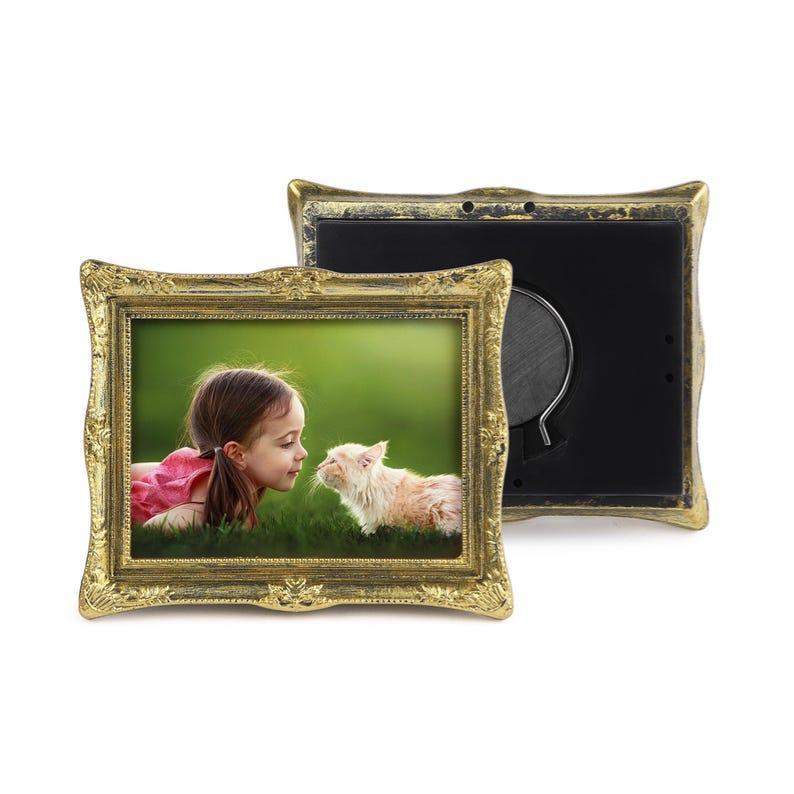 Custom Photo Fridge Magnets -Personalized Family Photos, Pet Photo Magnet Fridge Magnets Vintage 3D Photo Frames -Magnet Art - Vintage Decor