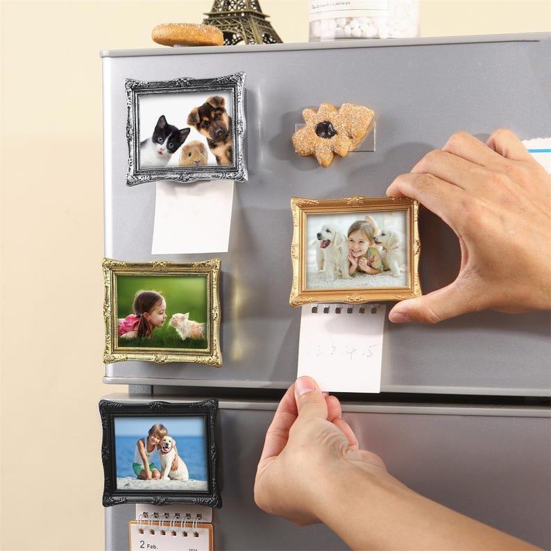 Custom Photo Fridge Magnets -Personalized Family Photos, Pet Photo Magnet Fridge Magnets Vintage 3D Photo Frames -Magnet Art - Vintage Decor