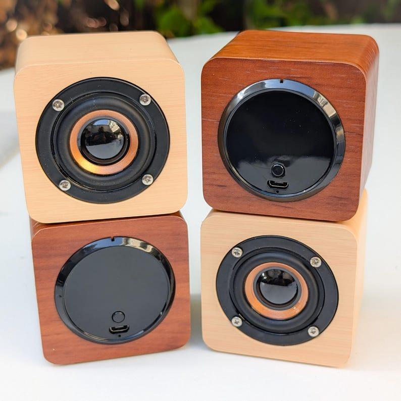 Groomsmen Gifts Personalized Bluetooth Speaker Bridesmaid Gifts Custom Portable Rechargeable Bluetooth Speaker  Mini Wood Speaker