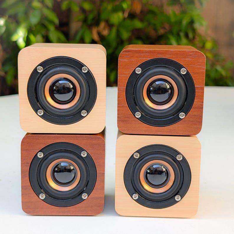Groomsmen Gifts Personalized Bluetooth Speaker Bridesmaid Gifts Custom Portable Rechargeable Bluetooth Speaker  Mini Wood Speaker