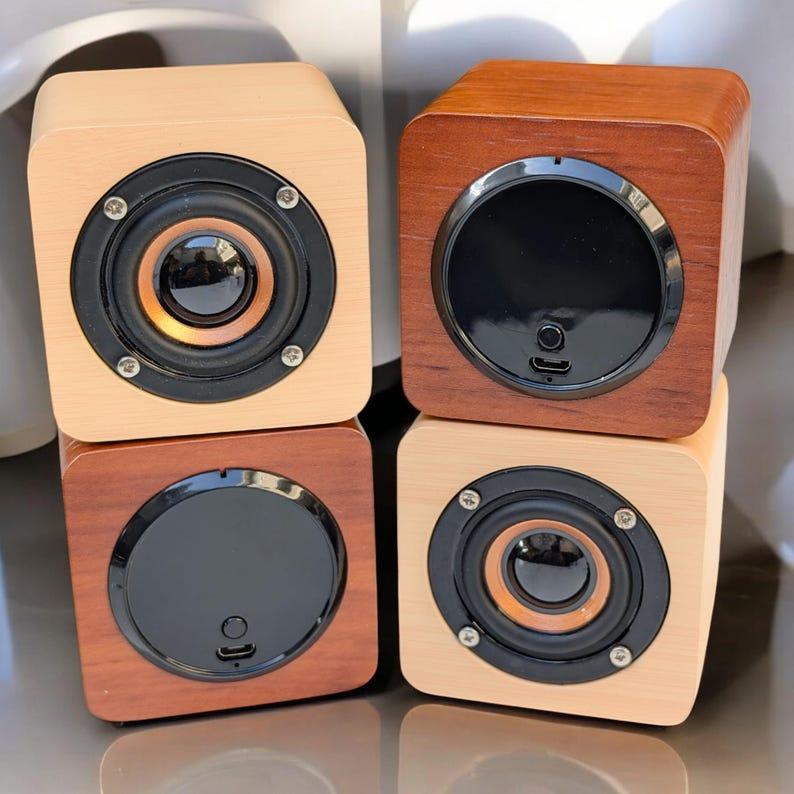 Groomsmen Gifts Personalized Bluetooth Speaker Bridesmaid Gifts Custom Portable Rechargeable Bluetooth Speaker  Mini Wood Speaker