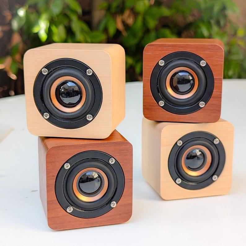 Groomsmen Gifts Personalized Bluetooth Speaker Bridesmaid Gifts Custom Portable Rechargeable Bluetooth Speaker  Mini Wood Speaker