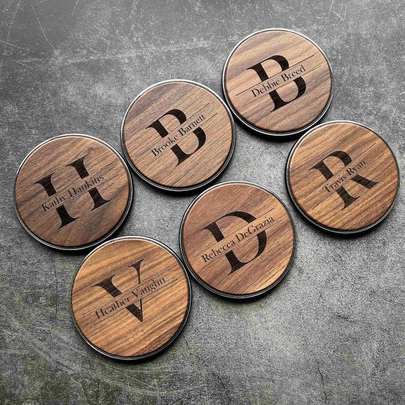 Personalized Wooden Wireless Charger Pad, Custom Wood Wireless Charger Station, 15W Fast Charging, Portable Qi Wireless Charger