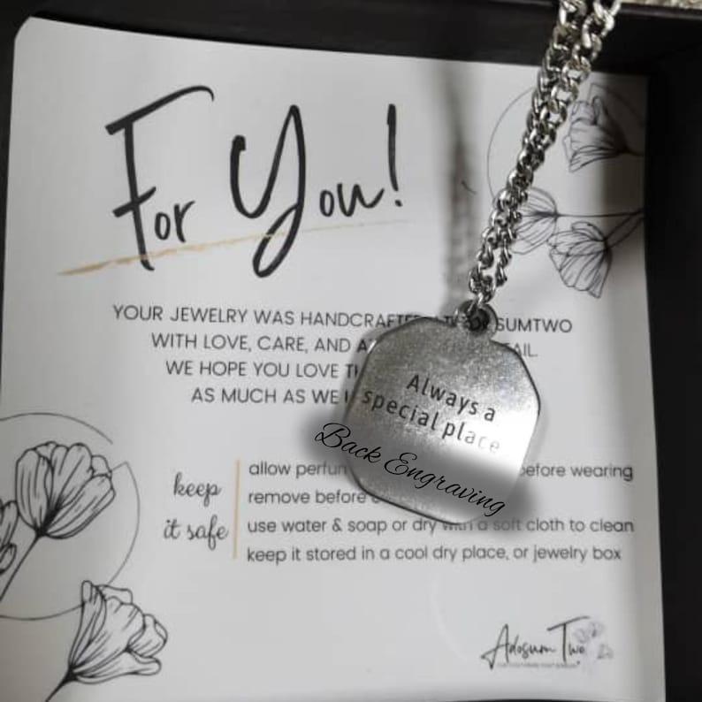 Heat-Activated Photo Keepsake Necklace Personalized Hidden Image Jewelry for Love & Memories Customizable Gift for Her or Him