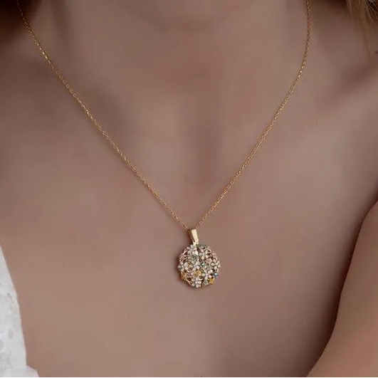 Custom Secret Message Flower Necklace Personalized Hidden Message Floral Jewelry Mother's Day Gifts