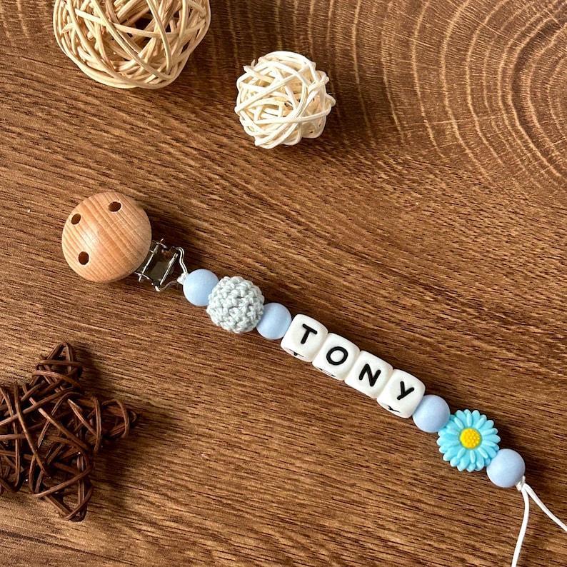 Personalized Pacifier Clip Custom Name Dummy Chain for Baby Custom Name Pacifier Holder Personalized Baby Dummy Clip