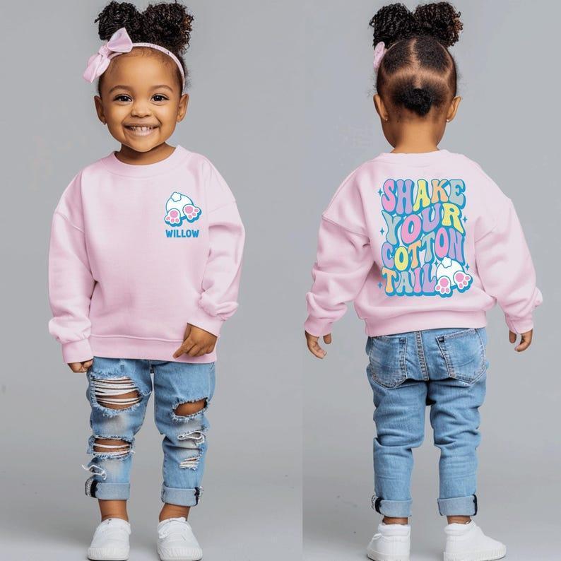 Kids Personalized Easter Sweater, Kids Easter Shirt, Toddler Easter, Easter Sweater, Retro Easter , Kids Easter Gift, Personalized Sweater