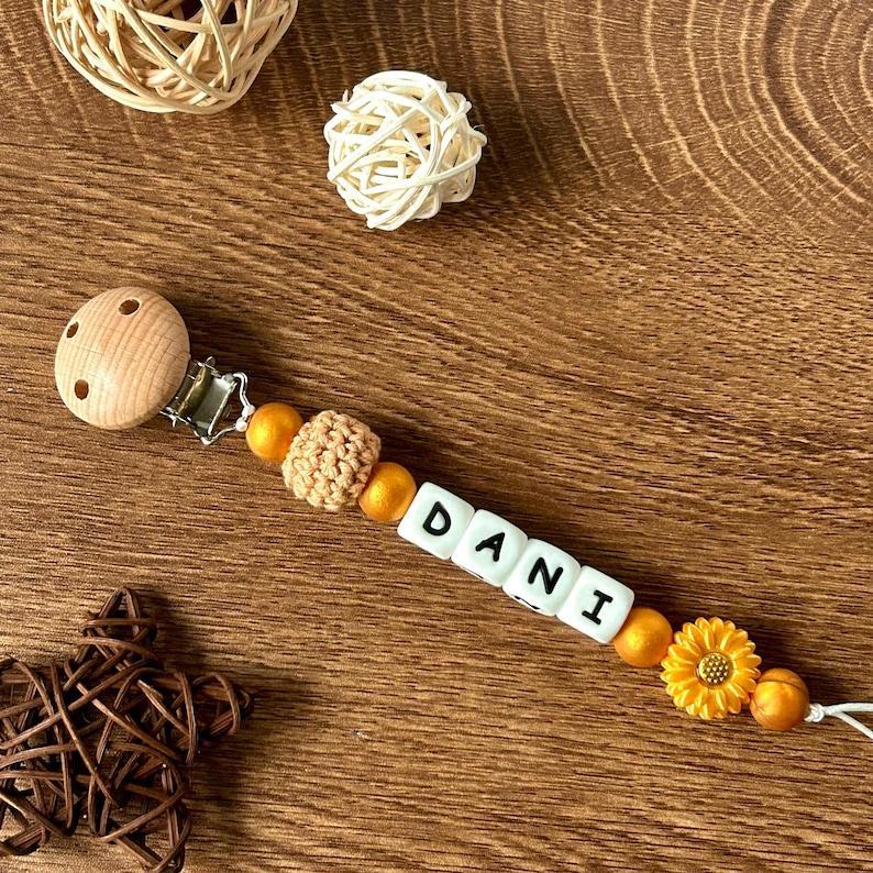Personalized Pacifier Clip Custom Name Dummy Chain for Baby Custom Name Pacifier Holder Personalized Baby Dummy Clip
