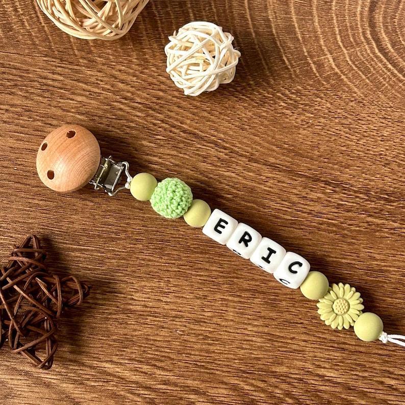 Personalized Pacifier Clip Custom Name Dummy Chain for Baby Custom Name Pacifier Holder Personalized Baby Dummy Clip