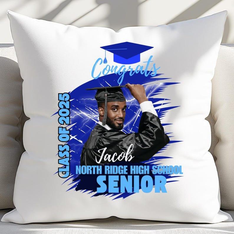 Graduation Pillow, Custom Graduation Gift, Grad Gift, Personalized keepsake, High School Senior Class, School  Celebration, School Memory