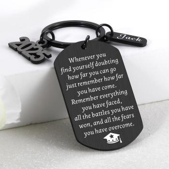 Personalized Graduation Keychain, Class of 2025 Gifts, So Proud of You Grad Decor, Inspirational Graduation Gifts in Bulk for Women Men Him