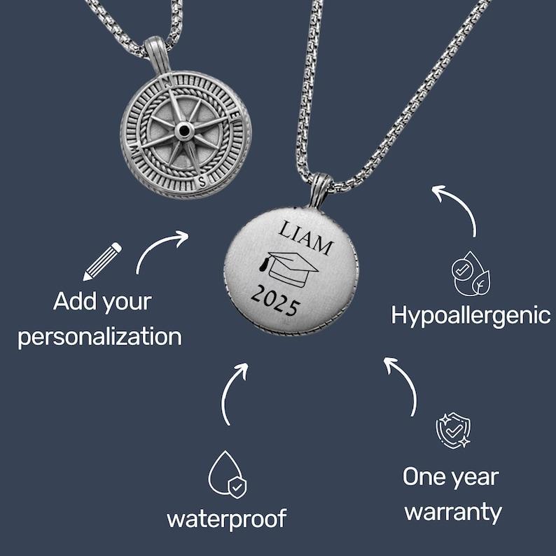 University Graduation Necklace,Custom College Gift,Graduation Necklace,Custom Gift For Student,Silver Necklace,Personalized College Necklace