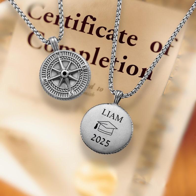 University Graduation Necklace,Custom College Gift,Graduation Necklace,Custom Gift For Student,Silver Necklace,Personalized College Necklace